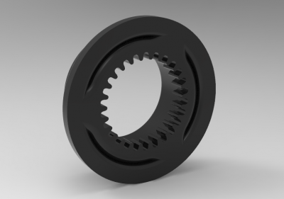 Inventor CNC Machinable Internal Gear CAD modelo 100