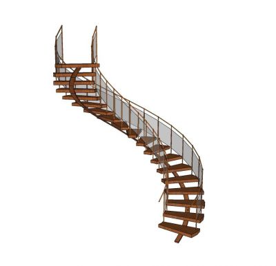 Escada helicoidal Sketchup model