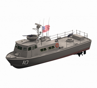 Marine bateau de patrouille modèle 3d max