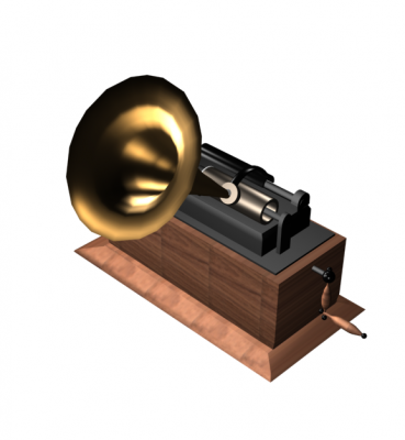 Gramophone 3DS Max Modell