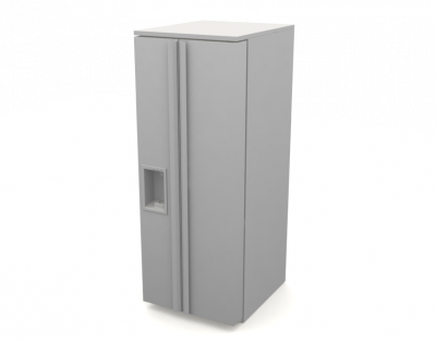 Amerikanischer Kühlschrank mit Gefrierfach Revit-Modell