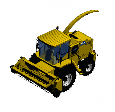 Зерновой трактор модель Revit