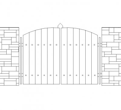 Desenhos CAD de Portões de Entrada