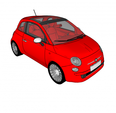 Модель Sketchup Fiat 500