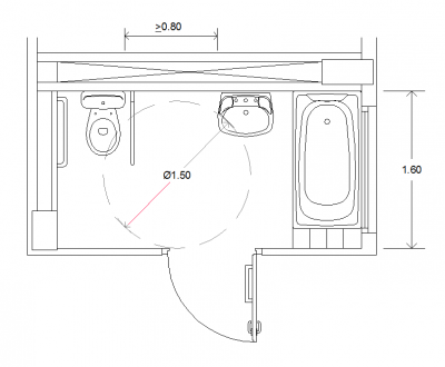 DDA Toilet layout dwg