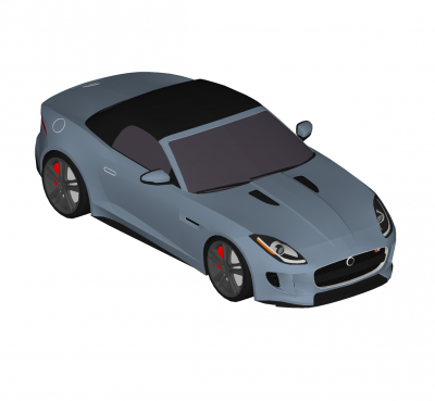 Jaguar F Type conversível modelo Sketchup