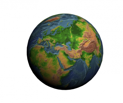 地球上的3ds Max模型
