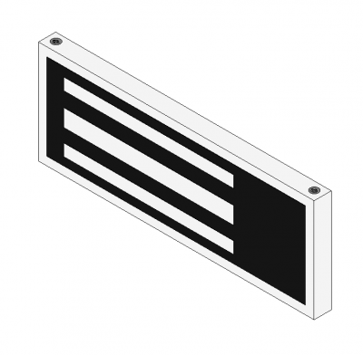 Cerradura de puerta magnética modelo Revit