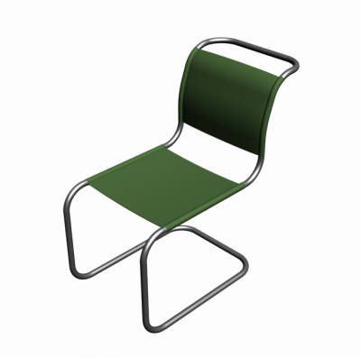 Tubular steel cantilever chair 3DS Max model