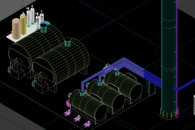 Boiler house layout 3DS Max model
