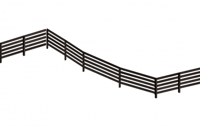 Post and rail fence Max model