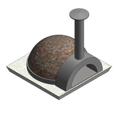 砖比萨饼炉Revit模型