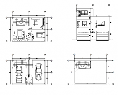 Design de apartamento de 2 quartos dwg
