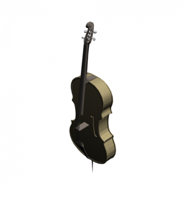 Модель виолончели 3DS Max