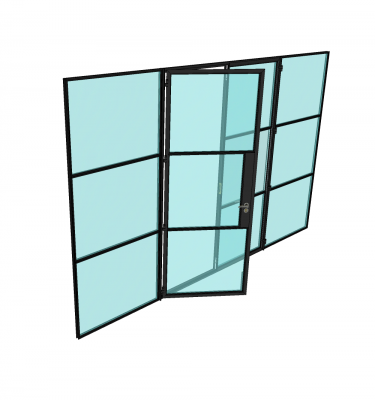 Tela de porta Crittall modelo Sketchup