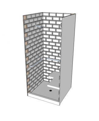 DDAアクセス可能なシャワー室skpモデル
