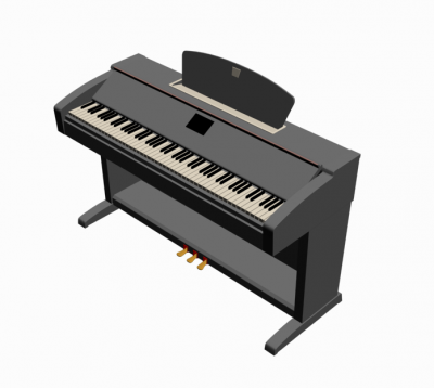 Yamaha piano modelo 3DS Max