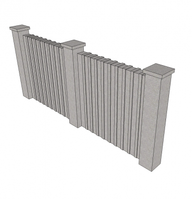 Compound wall Sketchup model
