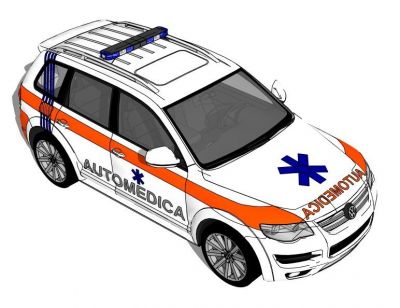 VW Touareg Italian Medical Car sketchup block 