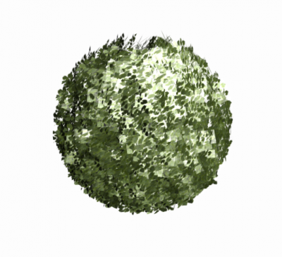 Planta de arbusto de bolas modelo 3DS max