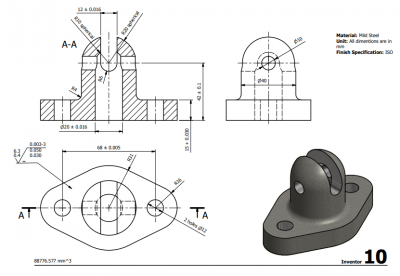 3 & 5 Axis CNC Machinable 2D CAD Drawing 10