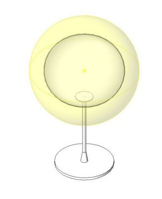 Floor and Table Lamp - Sphere Revit Family 