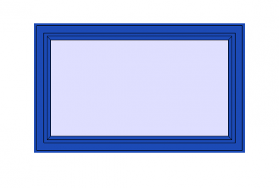 Aluminum-Grooved Window frame Revit Family