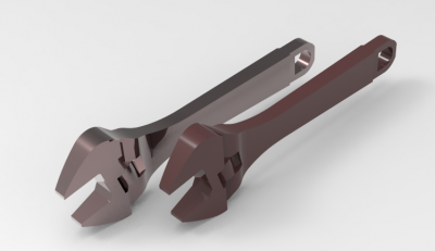 Autodesk Inventor ipt file 3D CAD Model of   wrenches Chromed plated: A(mm)=53	B(mm)=53	C(mm)=115	D(mm)=31		L(mm)=13.5	Mass(kg)=456