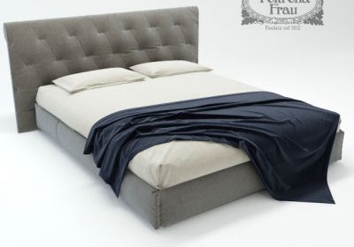 Double bed with Navy blue Duvet