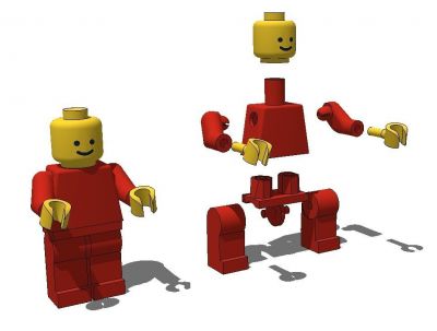Hombre de Lego modelo de SketchUp
