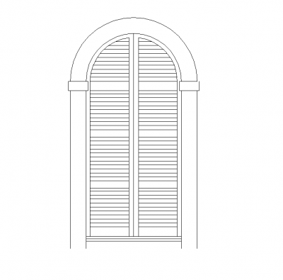 Arched window shutters