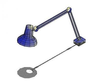 Ángulo aplomo Escritorio Modelo de lámpara CAD 3D