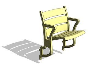 American seating: Wall seat Revit family 