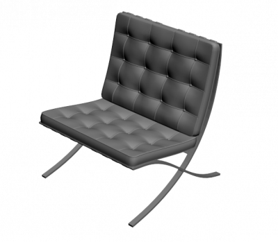 Cadeira de Barcelona modelo 3ds max