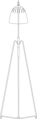 1152mm Tall Floor Lamp Left Side Elevation dwg Drawing