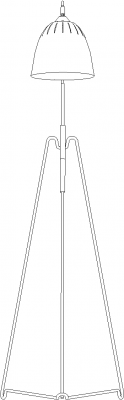1152mm Tall Floor Lamp Right Side Elevation dwg Drawing