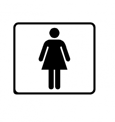 Femme symbole de toilette