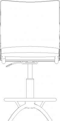 1159mm Height Upholstered Bench Front Elevation dwg Drawing