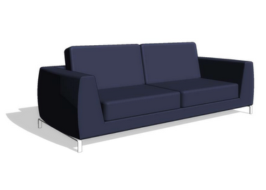 Italian Contemporary Fabric Sofa Revit model 