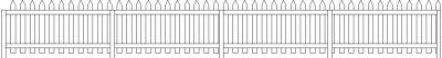 1222mm Height Horizontal Wood Fence Rear Elevation dwg Drawing