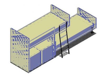 Двухъярусные кровати 02 3D модель