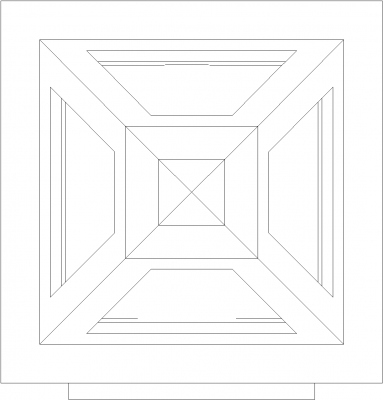 122mm Square Porch Light Front Elevation dwg Drawing