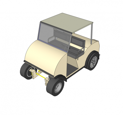 Carrito de golf / carro modelo de Sketchup