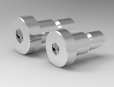 Autodesk Inventor 3D CAD Model of Steel Cylinder Head Shoulder Bolt-m5-L6