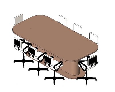 Conference Table 8 Seater Revit Family