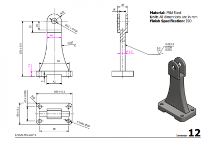3 & 5 Axis CNC Machinable 2D CAD Drawing 12