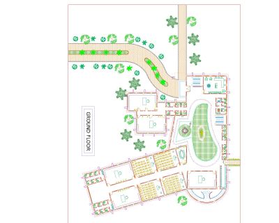 Descargue este plan de construcción educativa de dimensión 30415.6 pies cuadrados disponible en Autocad versión 2017.