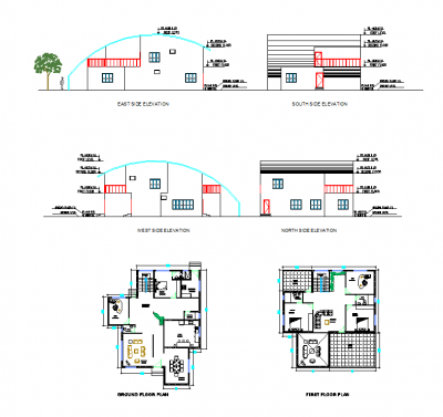 Двухэтажный дом дизайн