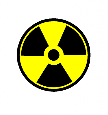 símbolo de la radiación