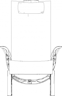 1378mm Height Assistant Senior Chair Front Elevation dwg Drawing